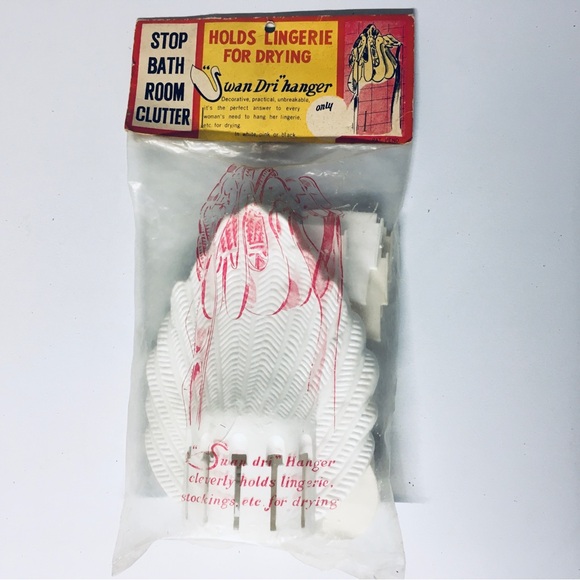 KAROFF SWAN DRYING HANGER Clips For Lingerie & Hosiery WW2- Post War 1940s NEW - Picture 6 of 9